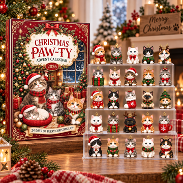 Christmas Cat Advent Calendar 24 Days Of Furry Cat Lover Gift Seasonal Ornament Decor Pet Family Keepsake Christmas Ornament Gift 2026