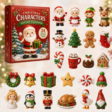 Christmas Characters Advent Calendar 2026 - 24-Day Countdown, Acrylic Charms Every Day Bring New Suprises