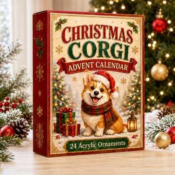 Christmas Corgi Advent Calendar 2026 24 Day Festive Countdown Acrylic Charms Blind Box Gift For Corgi Lovers