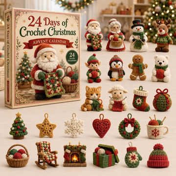 Christmas Crochet Advent Calendar 2026 - 24-Day Countdown, Acrylic Charms Every Day Bring New Suprises