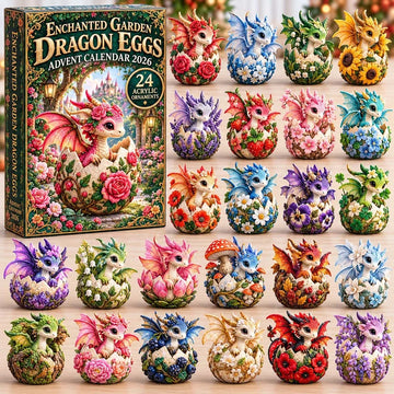 Christmas Dragon Eggs Advent Calendar 2026 - 24-Day Countdown, Acrylic Charms