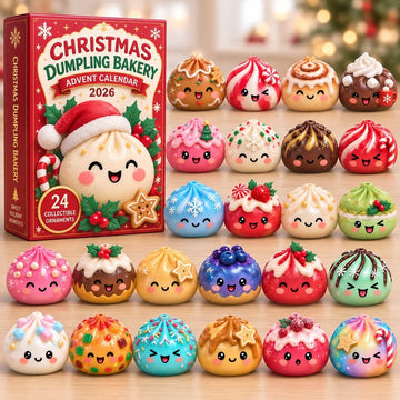 Christmas Dumpling Bakery Advent Calendar 2026 - 24-Day Countdown, Acrylic Charms