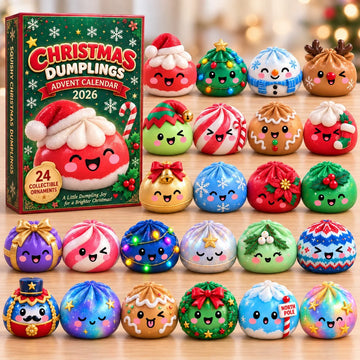 Christmas Dumpling Joy advent calendar 2026 - 24-Day Countdown, Acrylic Charms