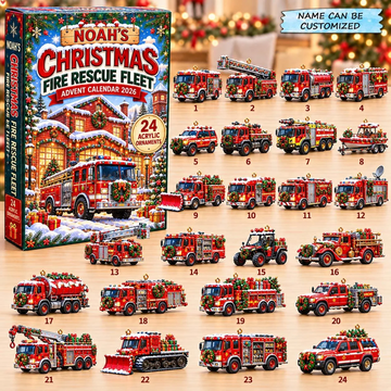 Christmas Fire Rescue Advent Calendar 2026 - 24-Day Countdown, Acrylic Charms Every Day Bring New Suprises