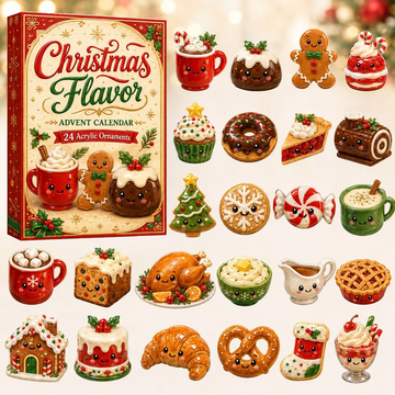 Christmas Flavors Advent Calendar 2026 - 24-Day Countdown, Acrylic Charms Every Day Bring New Suprises