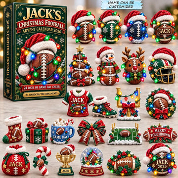 Christmas Football Magic Advent Calendar 2026 - 24-Day Countdown, Acrylic Charms