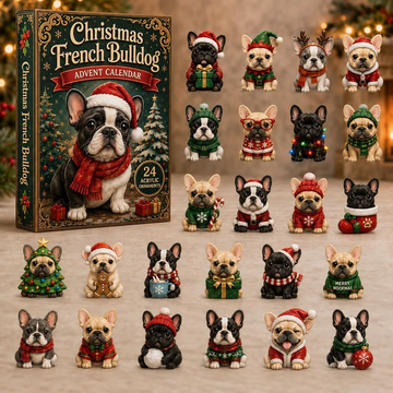 Christmas French Bulldog Advent Calendar 2026 - 24-Day Countdown, Acrylic Charms Every Day Bring New Suprises