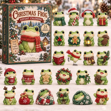 Christmas Frog Advent Calendar 2026 - 24-Day Countdown, Acrylic Charms