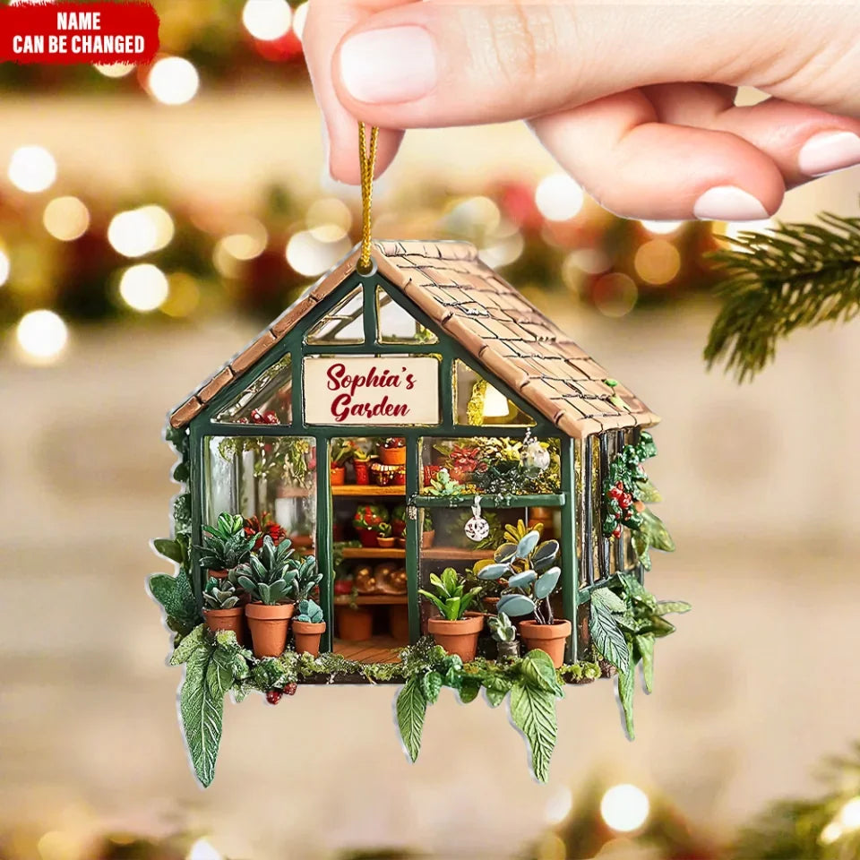 Christmas Garden For Plant Lovers Personalized Acrylic Ornament Christmas Gift For Plant Lovers Garden Ornament