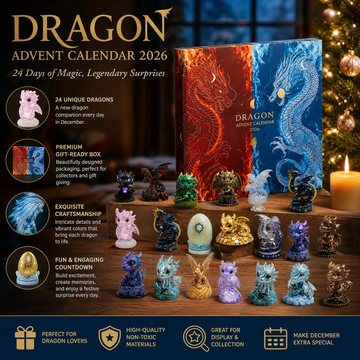 Christmas Gift-- Dragon Advent Calendar 2026 - 24-Day Countdown, Acrylic Charms Every Day Bring New Suprises