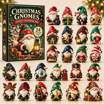 Christmas Gnome Advent Calendar 2026 - 24-Day Countdown, Acrylic Charms