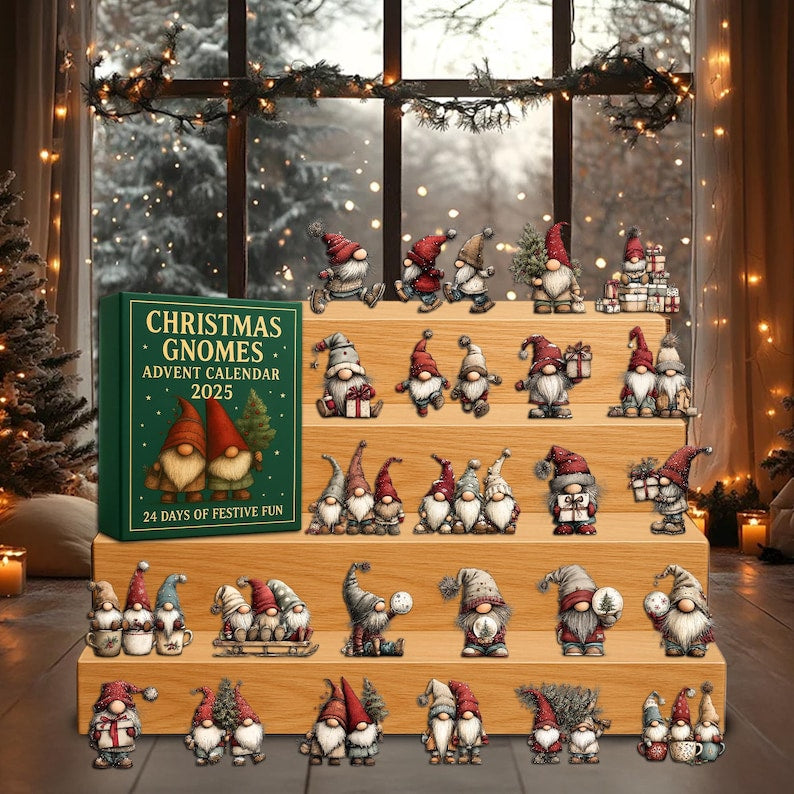 Christmas Gnomes Advent Calendar 2025 24 Pcs Mini Figurine Set Xmas Holiday Countdown Calendar Unique Noel Decor Gift For Kids Adults