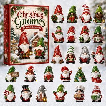 Christmas Gnomes Advent Calendar 2026 - 24-Day Countdown, Acrylic Charms Every Day Bring New Suprises