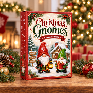 Christmas Gnomes Advent Calendar 2026 24 Day Festive Countdown Acrylic Charms Blind Box Gift For Family Members