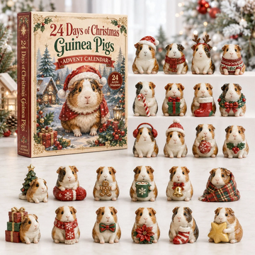 Christmas Guinea Pig Advent Calendar 2026 - 24-Day Countdown, Acrylic Charms Every Day Bring New Suprises