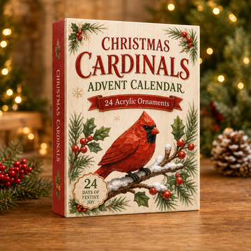 Christmas Holy Cardinals Advent Calendar 2026 - 24-Day Festive Countdown, Acrylic Charms Blind Box - Gift For Family Members, Cardinal Lovers-4