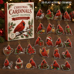 Christmas Holy Cardinals Advent Calendar 2026 - 24-Day Festive Countdown, Acrylic Charms Blind Box - Gift For Family Members, Cardinal Lovers-4