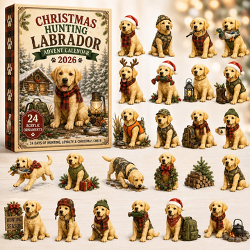 Christmas Hunting Labrador Advent Calendar 2026 - 24-Day Countdown, Acrylic Charms Every Day Bring New Suprises