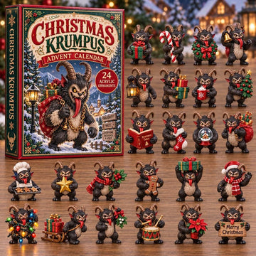 Christmas Krumpus Advent Calendar 2026 - 24-Day Countdown, Acrylic Charms