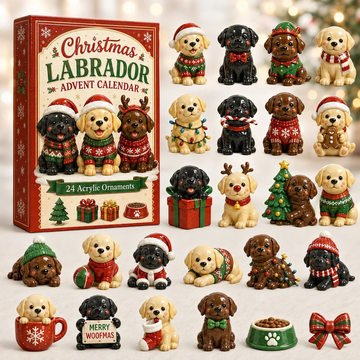 Christmas Labrador Toy Advent Calendar 2026 - 24-Day Countdown, Acrylic Charms Every Day Bring New Suprises