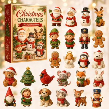 Christmas Land Characters Advent Calendar 2026 - 24-Day Countdown, Acrylic Charms Every Day Bring New Suprises