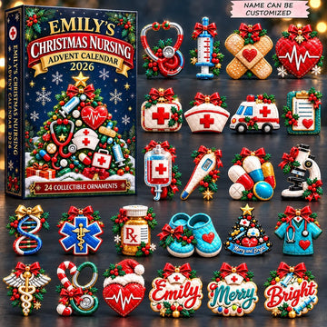 Christmas Medical Magic Advent Calendar 2026 - 24-Day Countdown, Acrylic Charms