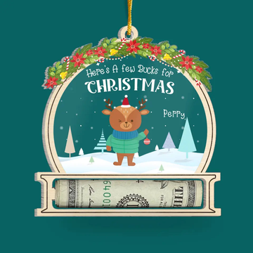 Christmas Money Holder Heres A Few Bucks For Christmas Personalized Acrylic Ornament