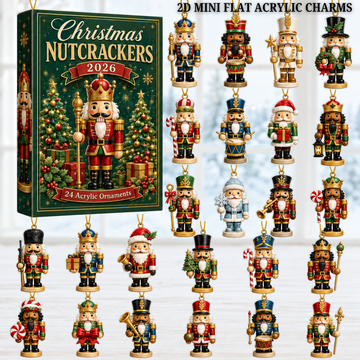 Christmas Nutcrackers Green Advent Calendar 2026 24 Day Festive Countdown Acrylic Charms Blind Box Gift For Family Friends