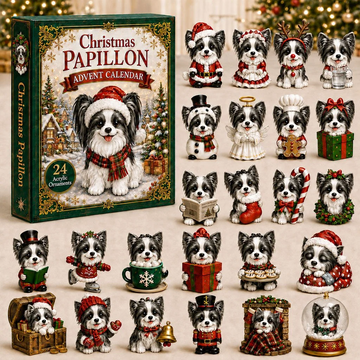 Christmas Papillon Advent Calendar 2026 - 24-Day Countdown, Acrylic Charms Every Day Bring New Suprises