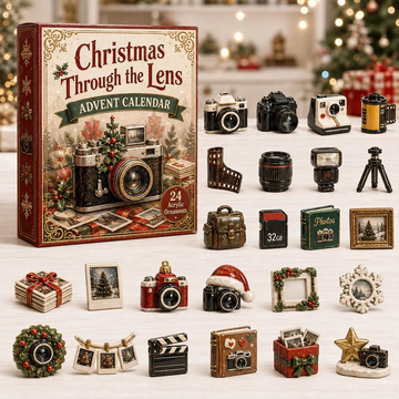 Christmas Photography Advent Calendar 2026 - 24-Day Countdown, Acrylic Charms Every Day Bring New Suprises