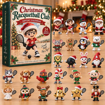Christmas Racquetball Club Advent Calendar 2026 - 24-Day Countdown, Acrylic Charms Every Day Bring New Suprises