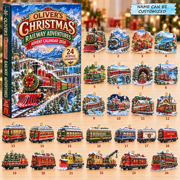 Christmas Railway Adventures Advent Calendar 2026 - 24-Day Countdown, Acrylic Charms