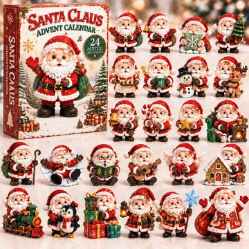 Christmas Santa Claus Advent Calendar 2026 - 24-Day Countdown, Acrylic Charms