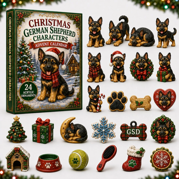 Christmas Shepherd Advent Calendar 2026 - 24-Day Countdown, Acrylic Charms Every Day Bring New Suprises