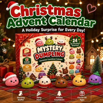 Christmas Squishy Advent Calendar 2026 - 24-Day Countdown, Acrylic Charms Every Day Bring New Suprises