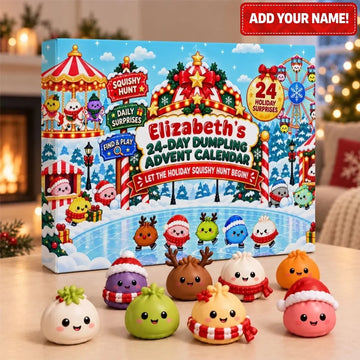 Christmas Squishy Hunting Advent Calendar 2026 - 24-Day Countdown, Acrylic Charms