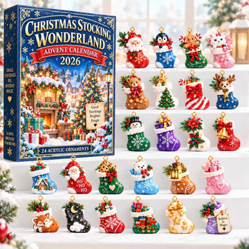 Christmas Stocking Wonderland advent calendar 2026 - 24-Day Countdown, Acrylic Charms
