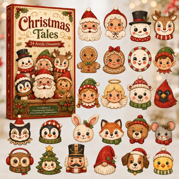 Christmas Tales Characters Advent Calendar 2026 - 24-Day Countdown, Acrylic Charms Every Day Bring New Suprises