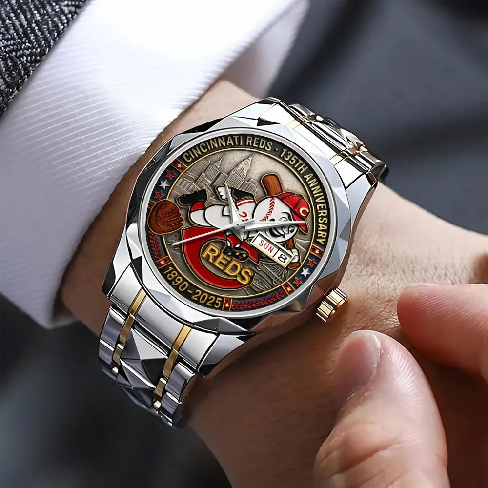 Cincinnati Reds 135th Anniversary 2025 Alloy Luxury Quartz Watch – TANTN17065