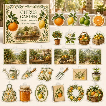 Citrus Growing Advent Calendar 2026 - 24-Day Countdown, Acrylic Charms