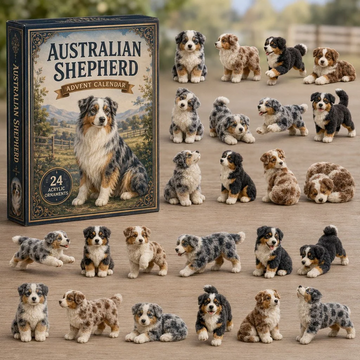 Classic Australian Shepherd Advent Calendar 2026 - 24-Day Countdown, Acrylic Charms Every Day Bring New Suprises
