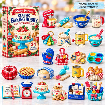Classic Baking Hobby advent calendar 2026 - 24-Day Countdown, Acrylic Charms