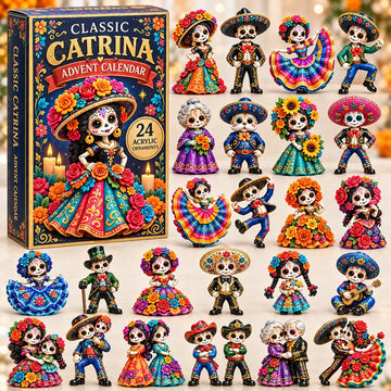 Classic Catrina Characters advent calendar 2026 - 24-Day Countdown, Acrylic Charms