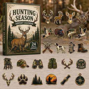 Classic Deer Hunt Advent Calendar 2026 - 24-Day Countdown, Acrylic Charms Every Day Bring New Suprises