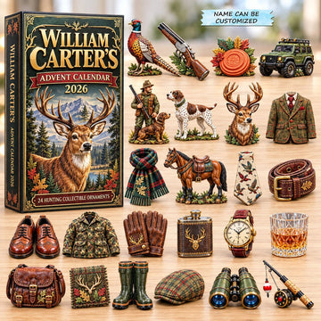 Classic Hunting Gentleman advent calendar 2026 - 24-Day Countdown, Acrylic Charms