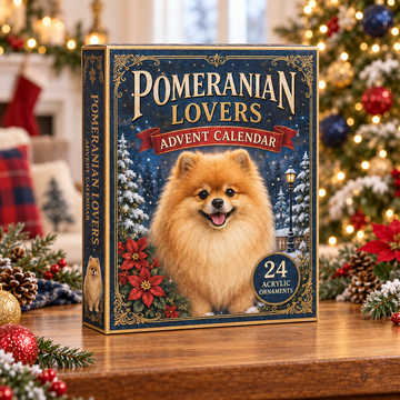 Classic Pomeranian Advent Calendar 2026 24 Day Festive Countdown Acrylic Charms Blind Box Gift For Dog Lovers
