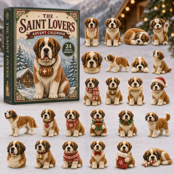 Classic Saint Bernard Advent Calendar 2026 - 24-Day Countdown, Acrylic Charms Every Day Bring New Suprises