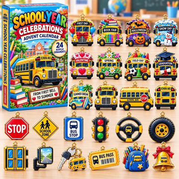 Classroom Teacher Advent Calendar 2026 - 24-Day Countdown, Acrylic Charms