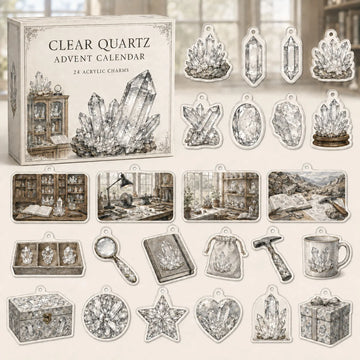 Clear Quartz Advent Calendar 2026 - 24-Day Countdown, Acrylic Charms
