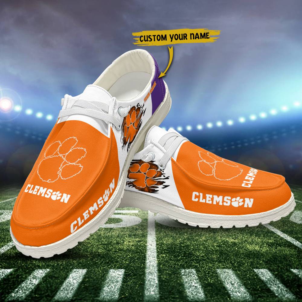 Clemson Tigers Hey Dude Shoes, NCAA Shoes, White Hey Dudes - Ingenious Gifts Your Whole Family